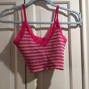 Pink crop top